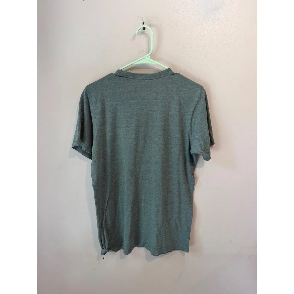 The North Face Mens Slim Fit Graphic Logo T-Shirt Heather Green Medium